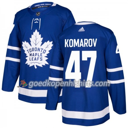 Toronto Maple Leafs Leo Komarov 47 Adidas 2017-2018 Blauw Authentic Shirt - Mannen